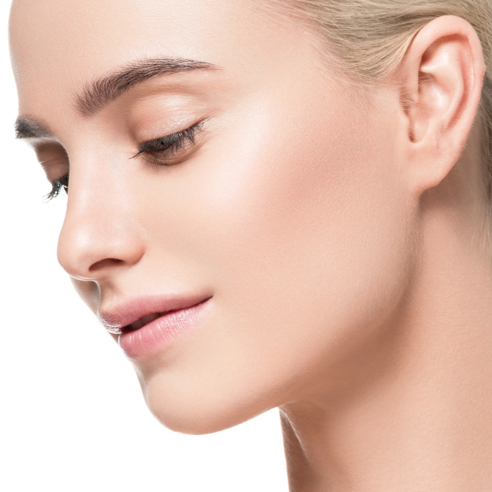Woman face clean skin healthy beauty eyes natural skin tone