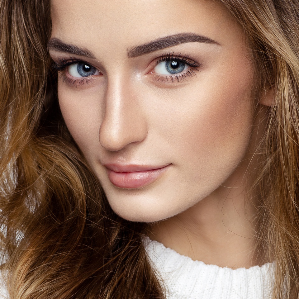 Beautiful face of female model
