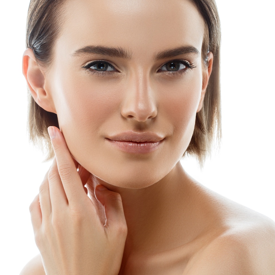 Young beautiful woman healthy perfect beauty skin and natural makeup